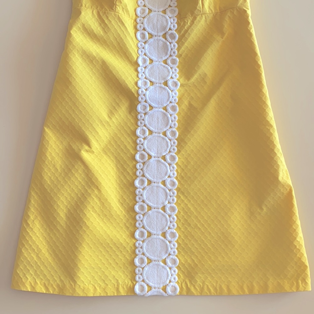 Lilly Pulitzer Jacqueline Shift Dress Yellow Sz 00 - Picture 2 of 9
